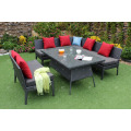 Vente chaude de grandes salles à manger Poly Rattan Wicker Outdoor Garden Furniture